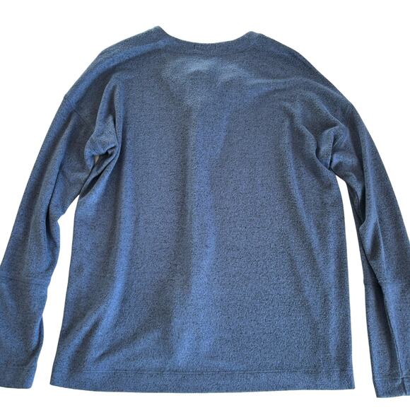 Rails Leigh Navy Velvet Lace Up Long Sleeve Pullover Knit Top Size Small NWT - Picture 7 of 9